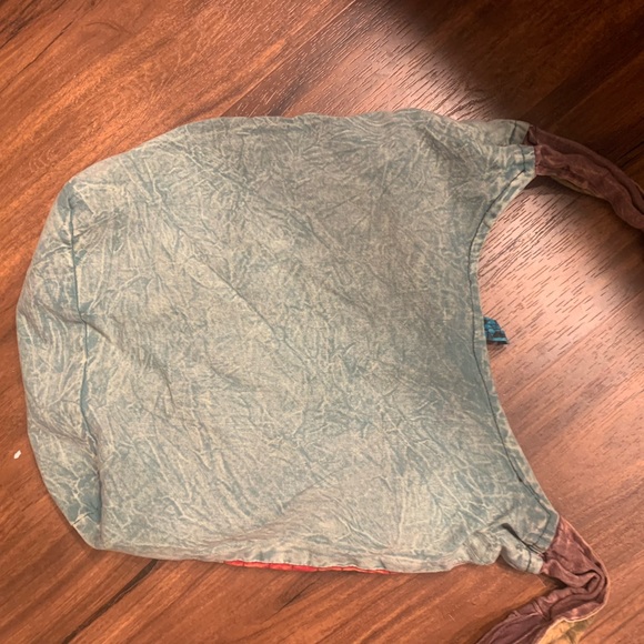 Boho tote with peace ☮️ sign, om symbol, other designs VINTAGE, no maker mark - Picture 3 of 11